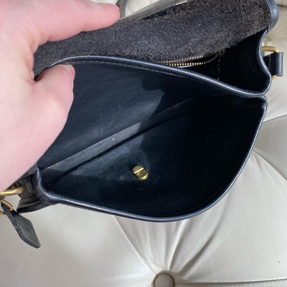 Vintage COACH Prairie Bag in Black Leather Messenger Flap Turnlock Satchel 9954 - Picture 14 of 16